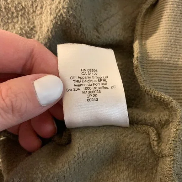 DKNY Olive green hoodie with zip side - Picture 8 of 11